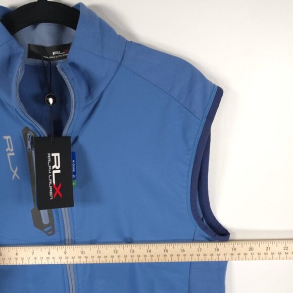 NWT RLX RALPH LAUREN GOLF Mock Neck Full Zip Wicking Tech Terry Hybrid Vest Sz S - Picture 5 of 14